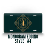 Single Letter Monogram License Plate