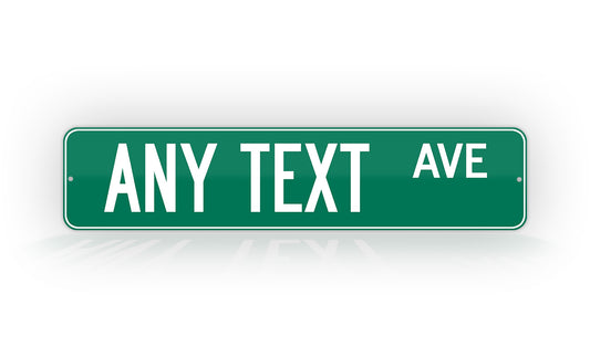 Personalized Custom Green Street Sign