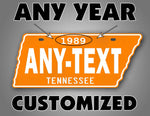 Custom Tennessee Volunteers State Shaped License Plate