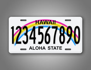 Aloha State Hawaii Custom License Plate