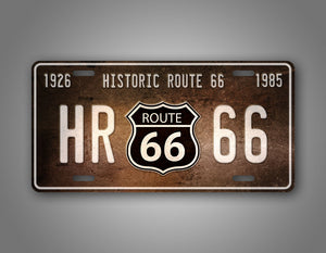 Antique Rusty Route 66 License Plate 