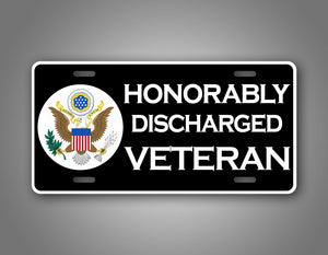 Honorably Discharged Veteran Auto Tag  