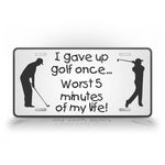 Funny Golfing Auto Tag 