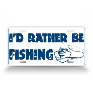 Rather Be Fishing License Plate  