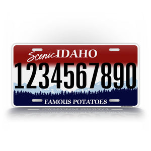 Personalized Idaho State Custom License Plate