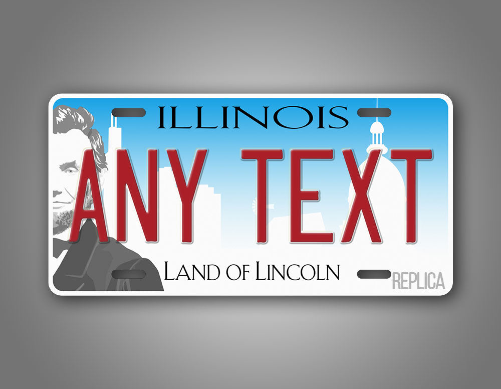 Personalized Illinois Land Of Lincoln State Custom License Plate –  SignsAndTagsOnline