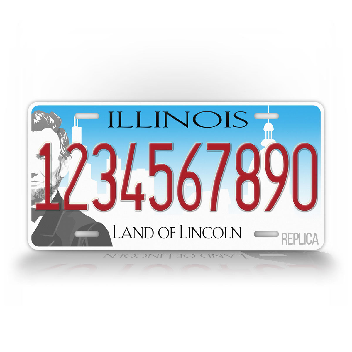 Personalized Illinois Land Of Lincoln State Custom License Plate