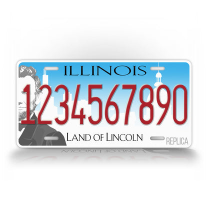 Personalized Illinois Land Of Lincoln State Custom License Plate