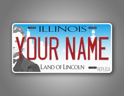 Personalized Illinois Land Of Lincoln State Custom License Plate