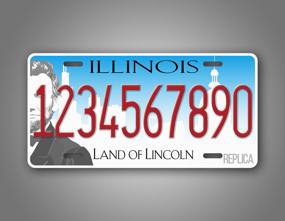 Personalized Illinois Land Of Lincoln State Custom License Plate