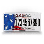 Custom Text Indiana In God We Trust Auto Tag