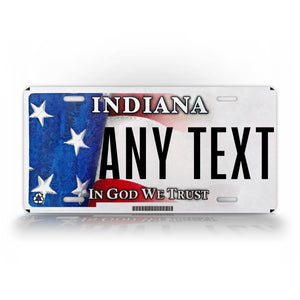 Novelty Indiana In God We Trust License Plate 