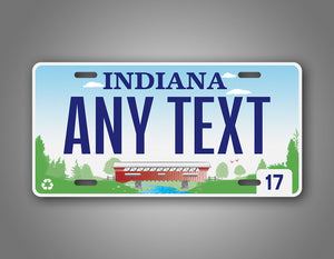 Custom Text Indiana Personalized License Plate 