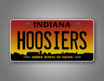 Custom Any Text Indiana Amber Waves Of Grain Hoosiers Auto Tag 