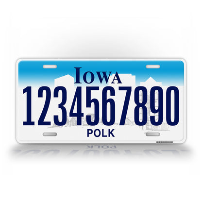 Personalized Custom Text Iowa License Plate 