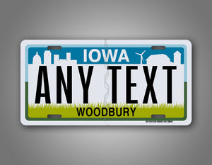 Any Text Custom Iowa State Personalized Auto Tag