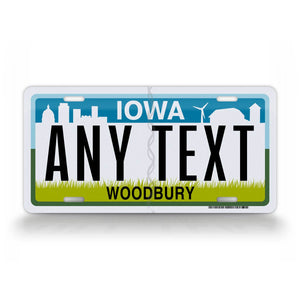 Custom Iowa State Personalized Auto Tag 