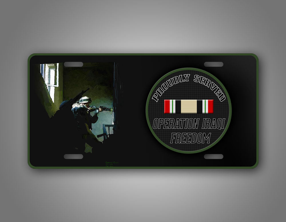 Iraqi Freedom Veteran Proudly Served Auto Tag