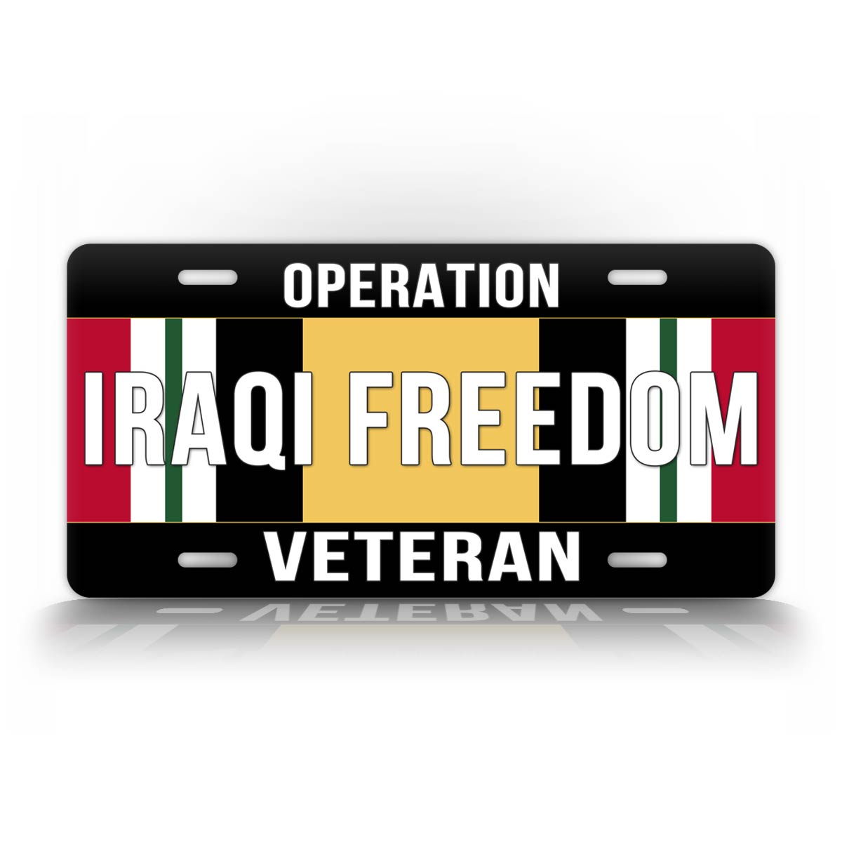Operation Iraqi Freedom Ribbon Veteran Auto Tag