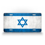 Israeli Flag Rustic License Plate Israel Flag Auto Tag 