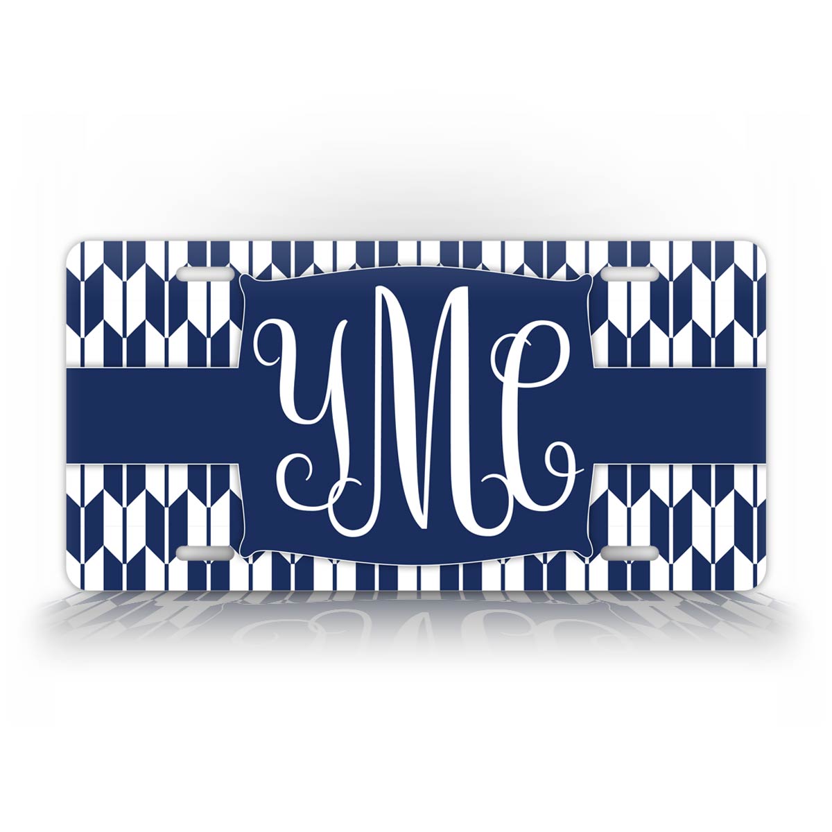 Personalized Monogrammed Blue Japanese Style License Plate