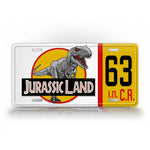 Jurassic Land Custom License Plate Any Text Movie Themed Tag