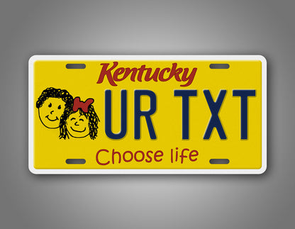 Custom Kentucky "Choose Life" State License Plate