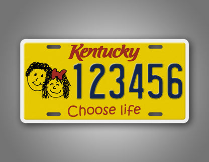 Custom Kentucky "Choose Life" State License Plate