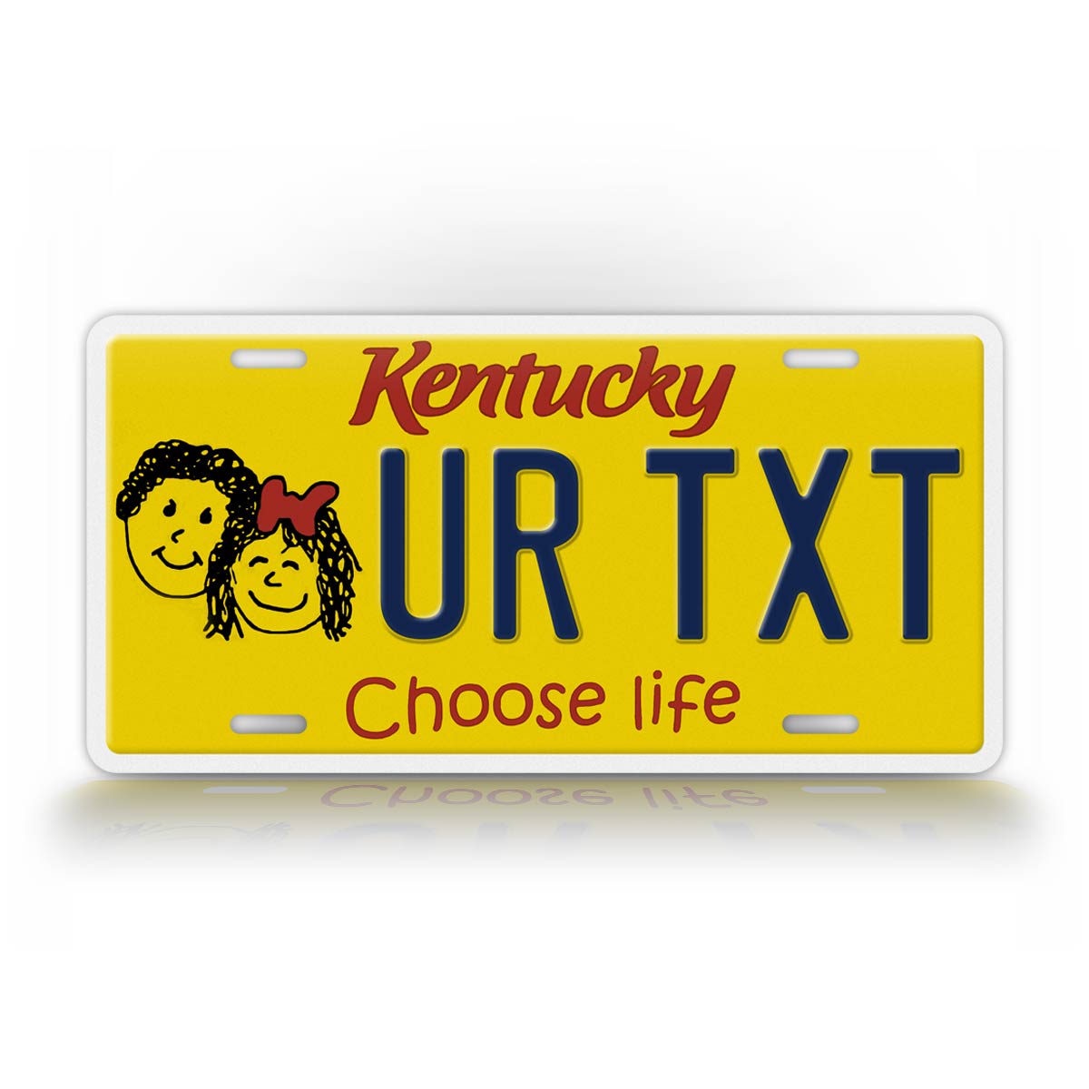 Custom Kentucky "Choose Life" State License Plate