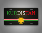 Kurdish Flag Auto Tag Kurdistan License Plate 