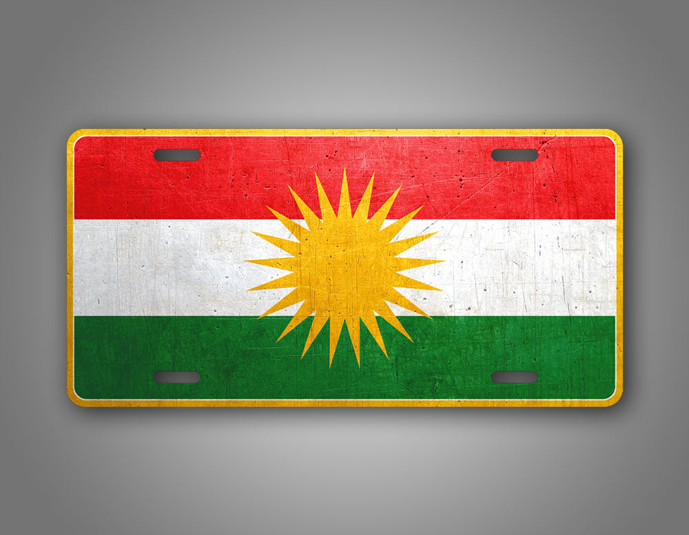 Kurdish Flag Kurds License Plate