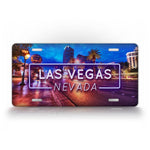 Las Vegas City At Night License Plate