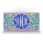Personalized Lily Fern Style Monogram License Plate 