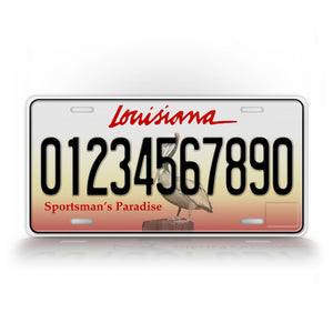 Personalized Text Louisiana Sportsman's Paradise Novelty License Plate   