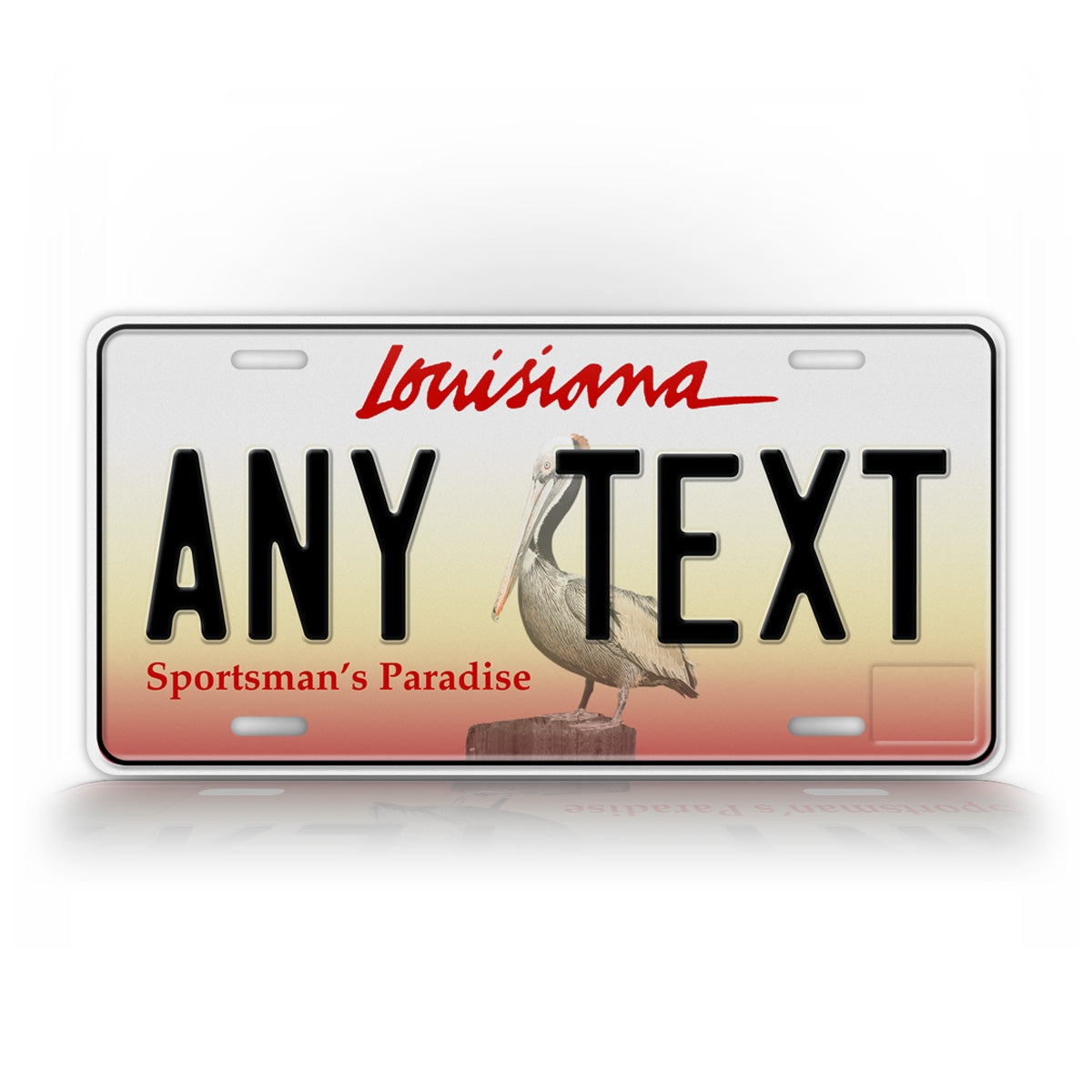 Custom Any Text Louisiana State License Plate 