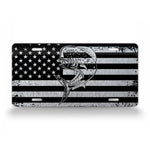 Mahi Dolphinfish American Flag License Plate