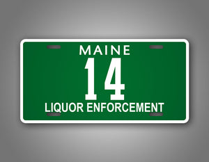 Personalized State Of Maine Liquor Enforcement License Plate