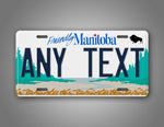 Custom Text Manitoba Canada Novelty License Plate 