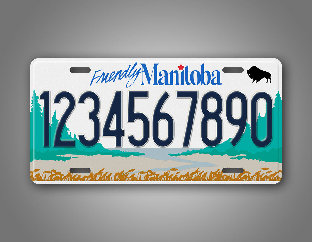 Personalized Manitoba Canada Custom Text Auto Tag 