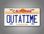 California Outatime License Plate Tag