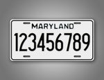 Personalized 1980-1986 Maryland State Custom License Plate
