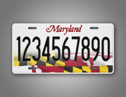 Personalized Maryland State License Plate 