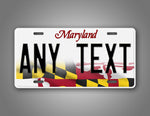 Custom Any Text Maryland Personalized Auto Tag 