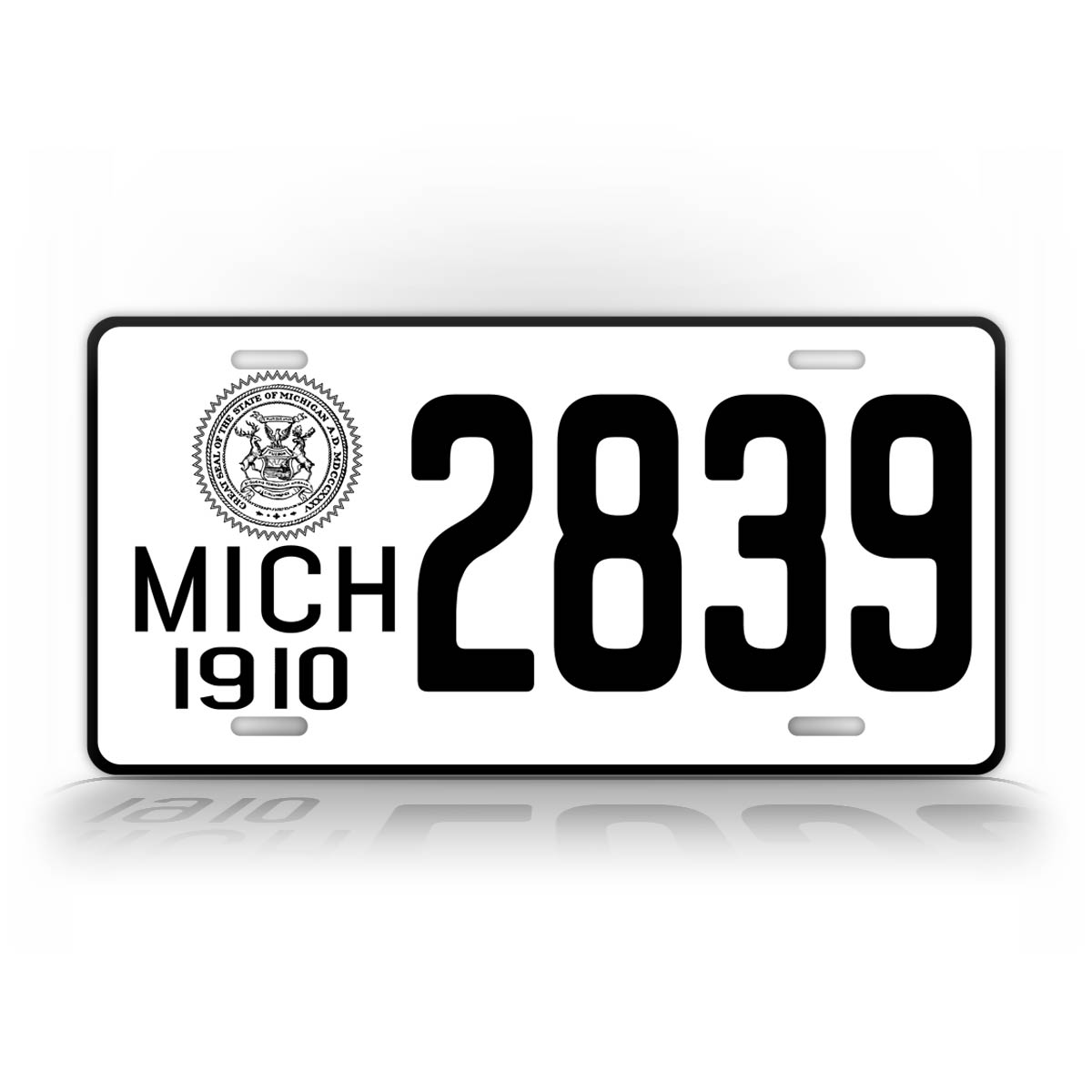 Any Text Personalized 1910 Michigan License Plate 