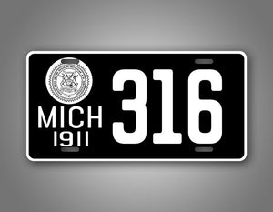 Personalized Text Michigan Antique Novelty 1911 License Plate 