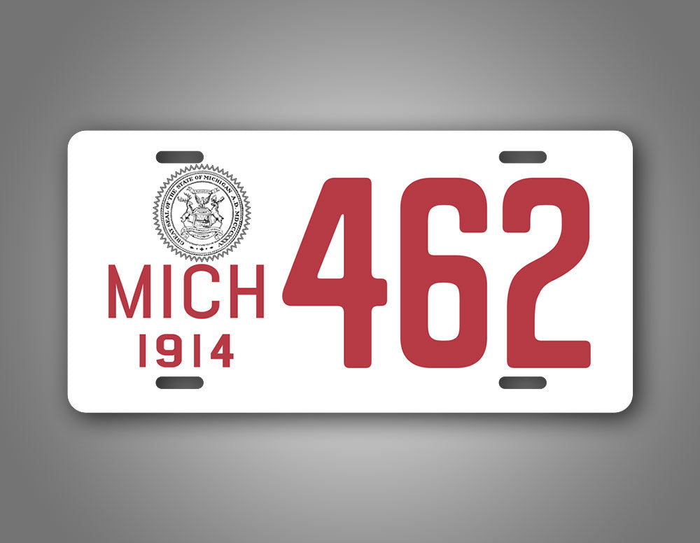 Any Text state Of Michigan Personalized Text Novelty 1914 License Plate 