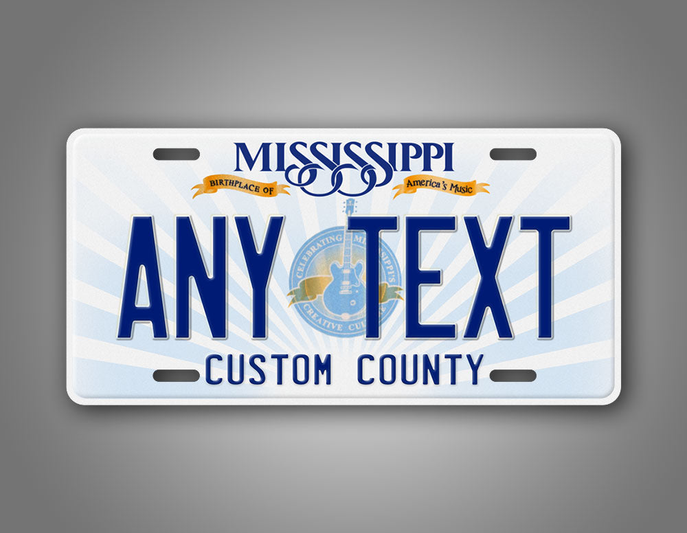 Custom Novelty Mississippi State License Plate