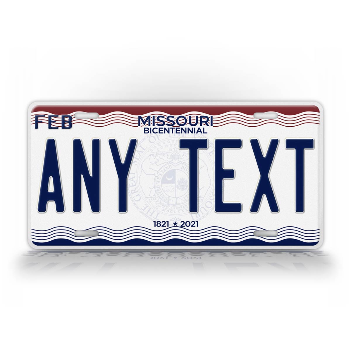 Custom Novelty Missouri Bicentennial License Plate  