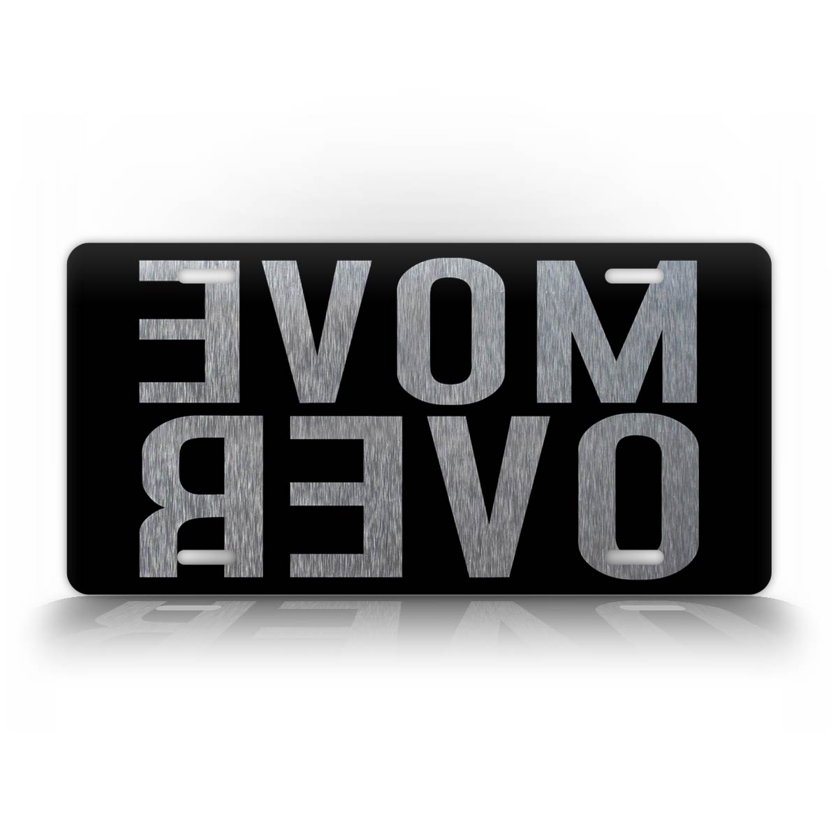 Move Over Reversed Road Rage License Plate