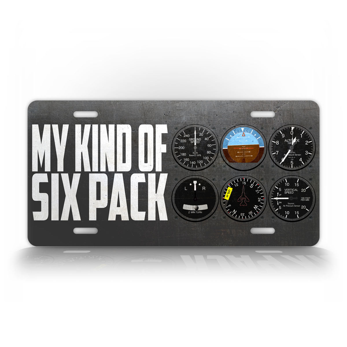 My Kind Of Six Pack Funny Pilots Gift License Plate 